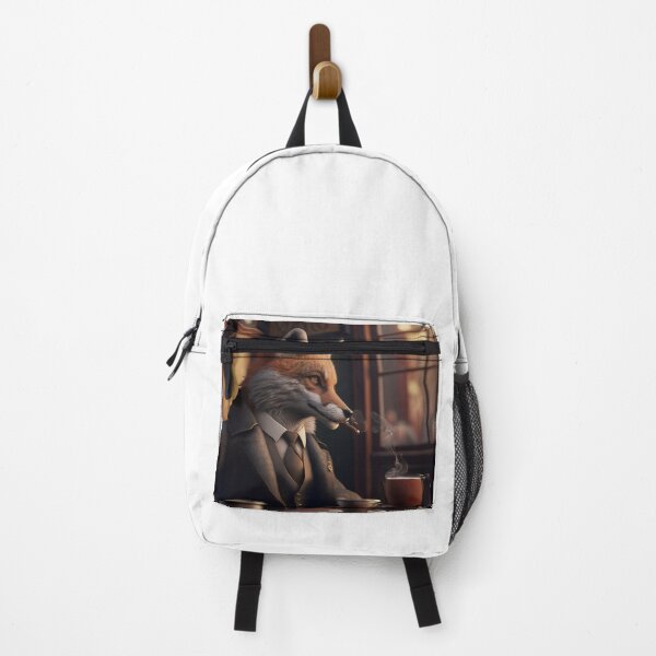 Item preview, Fox detective smoking in the coffee shop designed and sold by ARTeez⭐️⭐️⭐️⭐️⭐️.