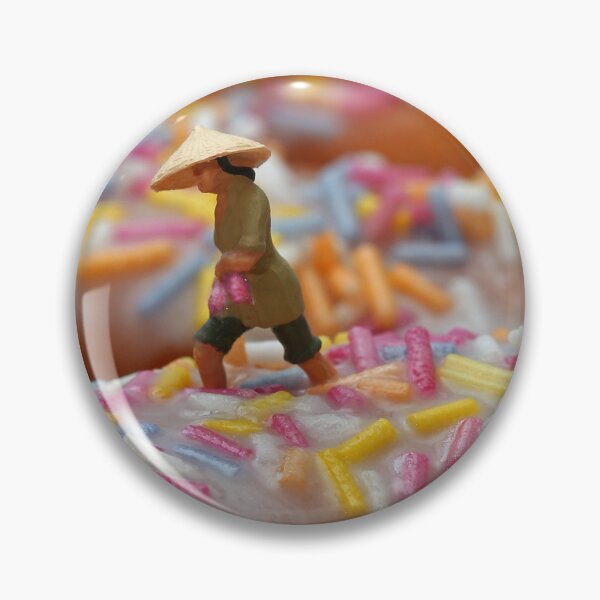 Item preview, "Fields Of Doughnuts" miniature people macro photo designed and sold by HollyCade.