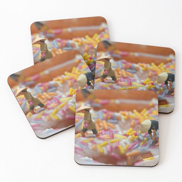 Item preview, "Fields Of Doughnuts" miniature people macro photo designed and sold by HollyCade.