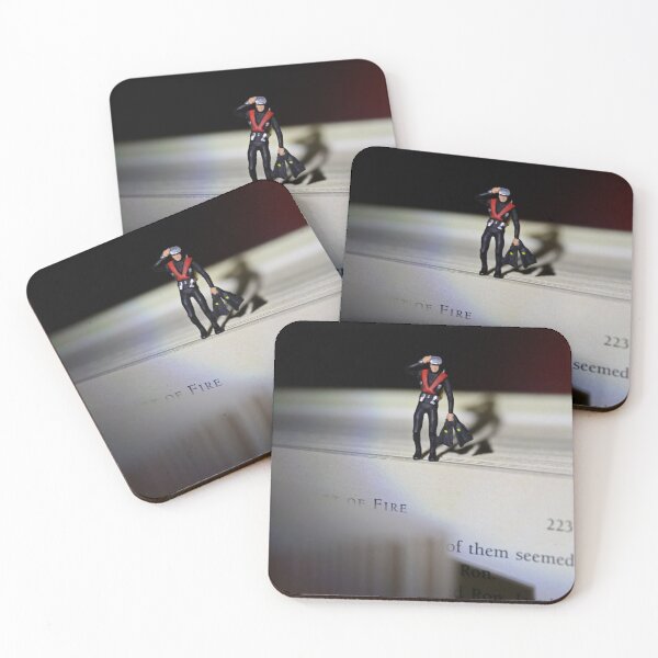 Item preview, "Diving Into A Good Book" miniature people macro photo designed and sold by HollyCade.
