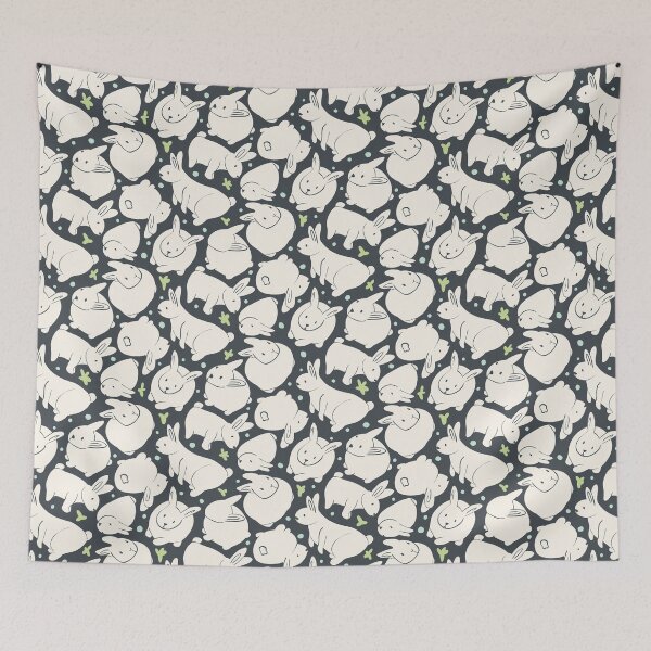 Item preview, Rabbits everywhere _ space gray designed and sold by MaddaMom.
