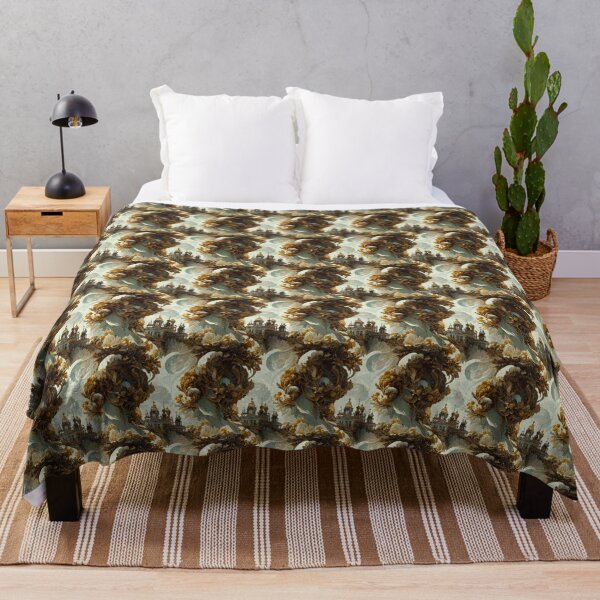 Rococo pattern Throw Blanket
