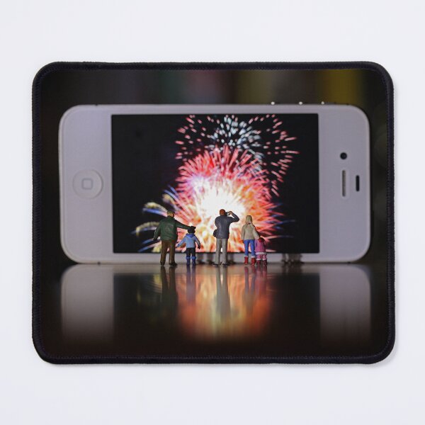 Item preview, "Happy New Year" miniature people macro photo designed and sold by HollyCade.
