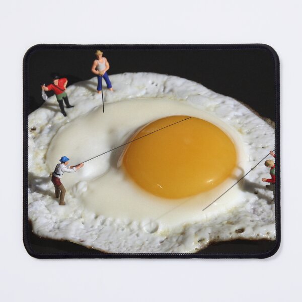 Item preview, "Gone Fishing" egg miniature people macro photo designed and sold by HollyCade.