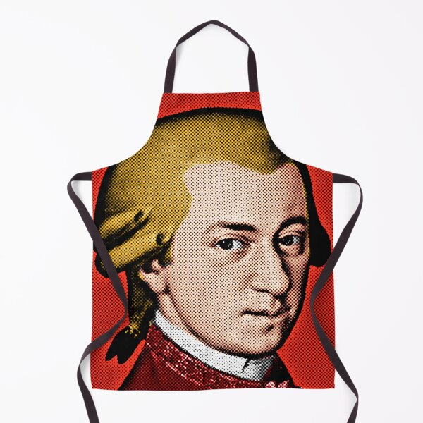 Item preview, Wolfang Amadeus Mozart Pop Art Portrait in Red Background designed and sold by OnlyPopArt.