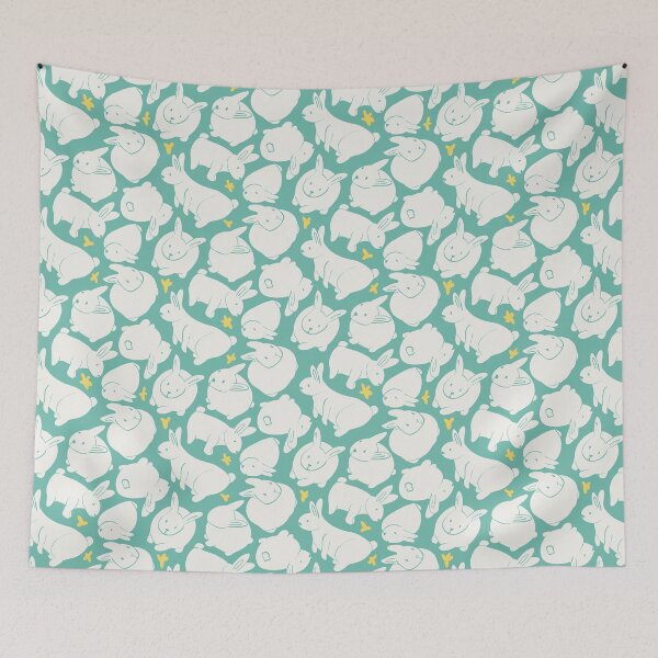 Item preview, Rabbits everywhere _ greenish designed and sold by MaddaMom.
