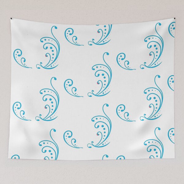 Item preview, id54-13 Light Blue Leaf Patterns, Leaf, Wonderful Henna Patterns, Spiral Patterns, Ornamental Patterns, Wall Decorations, Item decorations, Minimalist Patterns, Simple and Plain Patterns designed and sold by bcbutika.