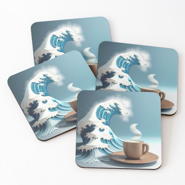 Item preview, The Great Wave of Coffee #3 designed and sold by Yarora.ai.