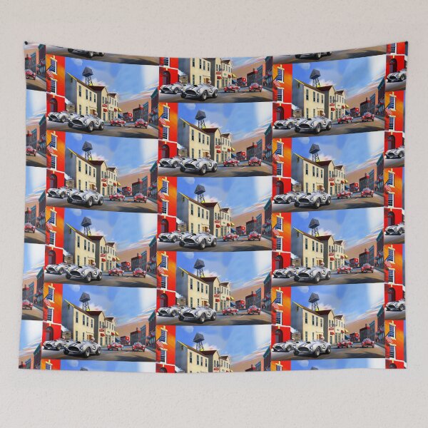 Item preview, Race Cars on Town Street - Oil Painting designed and sold by seprinious.