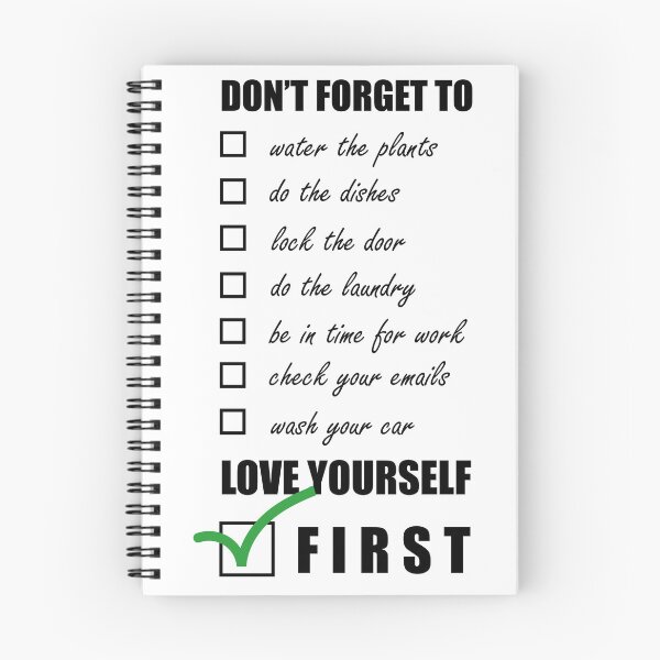 Item preview, to do list - reminder list - don't forget to - love yourself first designed and sold by melissamaduka.