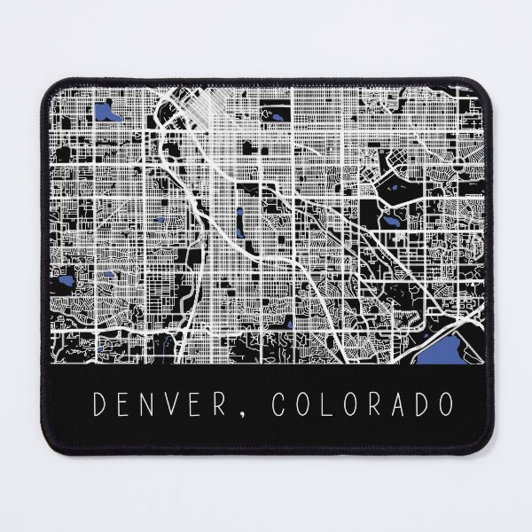 Item preview, Denver Colorado CO city map black and white designed and sold by gifts-ideas.