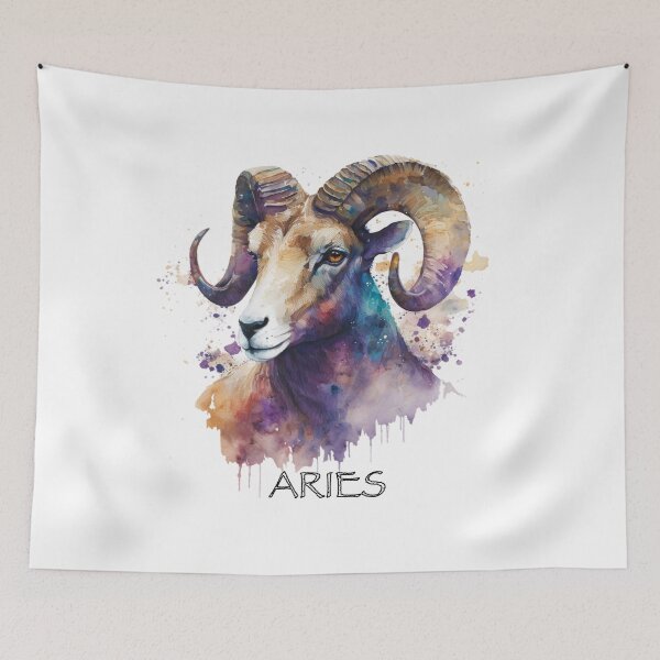 Item preview, ARIES - Watercolour Ram Zodiac designed and sold by Gccartworks.