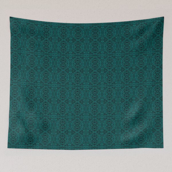 Item preview, Reeds by the River Abstract Dark Teal Repeat 5748 designed and sold by Art in My Loft.