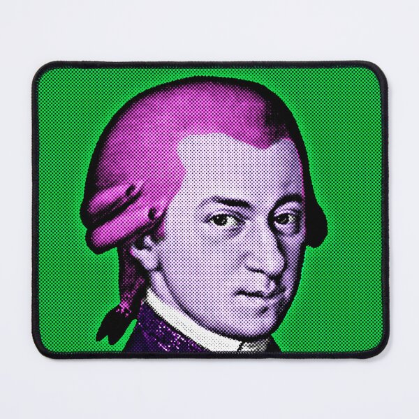 Item preview, Copy of Wolfang Amadeus Mozart Pop Art Portrait in Green Background designed and sold by OnlyPopArt.