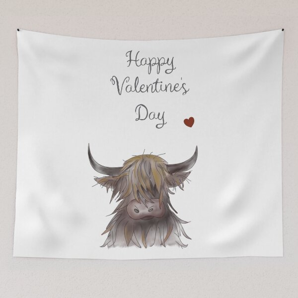 Item preview, Highland Cow Valentine designed and sold by Ashlison.