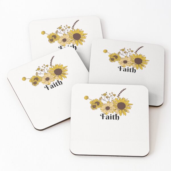 Item preview, Faith ,sunflower christian quote designed and sold by Floralsharry.