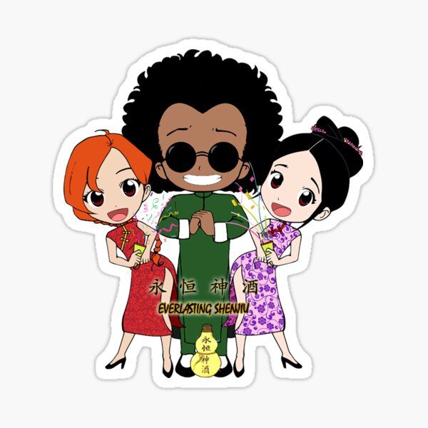 Lunar New Year Chibi Cat, Rao, & Fenghua Sticker