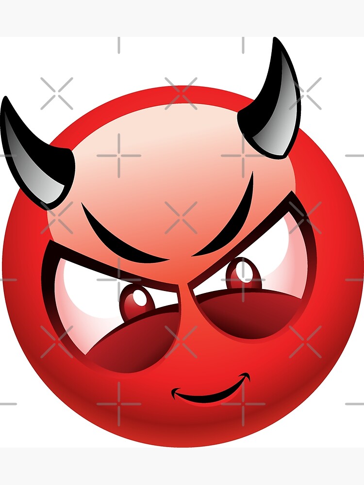  Devil Emoji  Poster by Jandsgraphics Redbubble