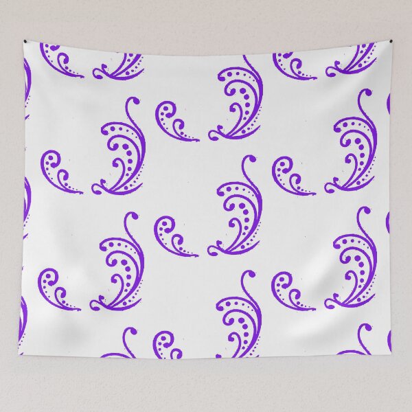 Item preview,  id54-16 Purple Leaf Patterns, Leaf, Wonderful Henna Patterns, Spiral Patterns, Ornamental Patterns, Wall Decorations, Item decorations, Minimalist Patterns, Simple and Plain Patterns designed and sold by bcbutika.