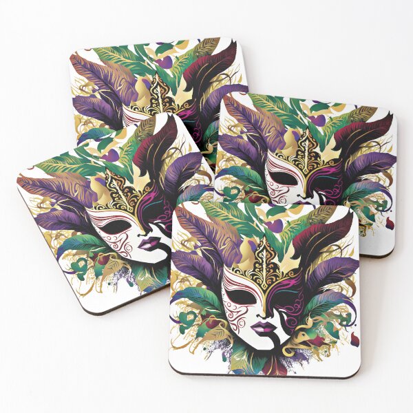Item preview, Colorful Feathered Mardi Gras Festival Design designed and sold by CaseHavenDesign.