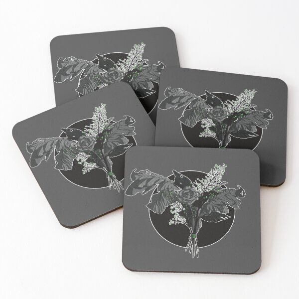 Item preview, Monochrome Bouquet with Splashes of Green designed and sold by AugustRitual.