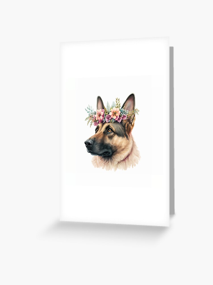 German Shepherd Painting - Cute Original Dog Art Jigsaw Puzzle