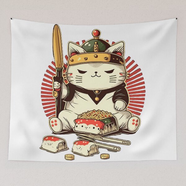 Item preview, The Cat King Sushi designed and sold by john-ess.