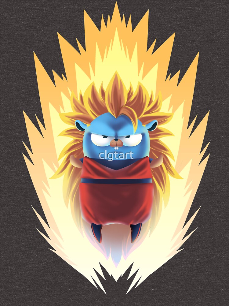 Saiyan Songolang the Golang Gopher Essential T-Shirt sold by Edgar Rozo ...