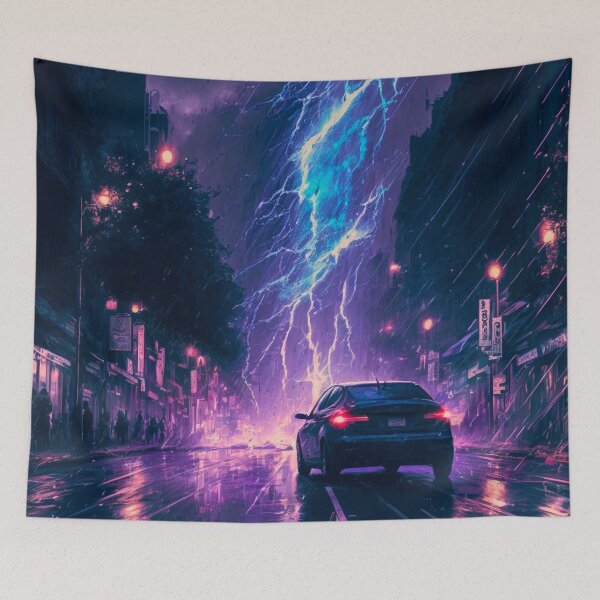 Item preview, A City During a Storm designed and sold by ArtMadeByAI.