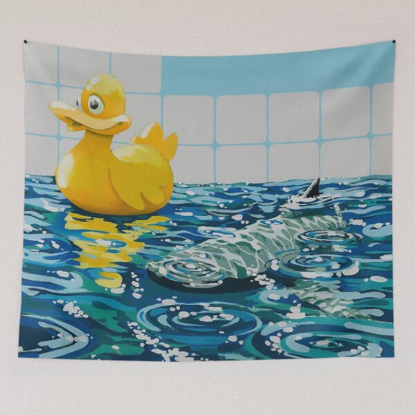 Item preview, Banksy Painting Rubber Duck and Shark designed and sold by WE-ARE-BANKSY.