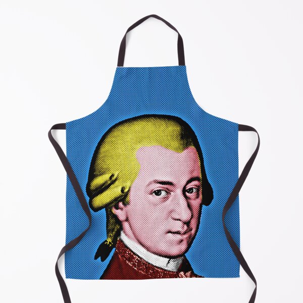 Item preview, Wolfang Amadeus Mozart Pop Art Portrait in Blue Background designed and sold by OnlyPopArt.