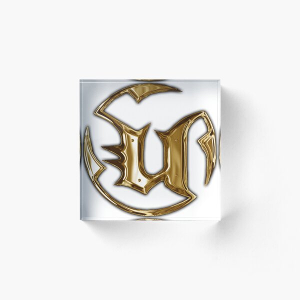 Unreal Tournament Gold Logo Acrylic Block