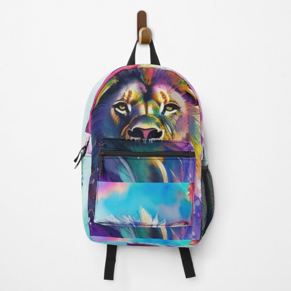 Item preview, Colorful Watercolor Lion Head Portrait designed and sold by Verdant Rose Studio.
