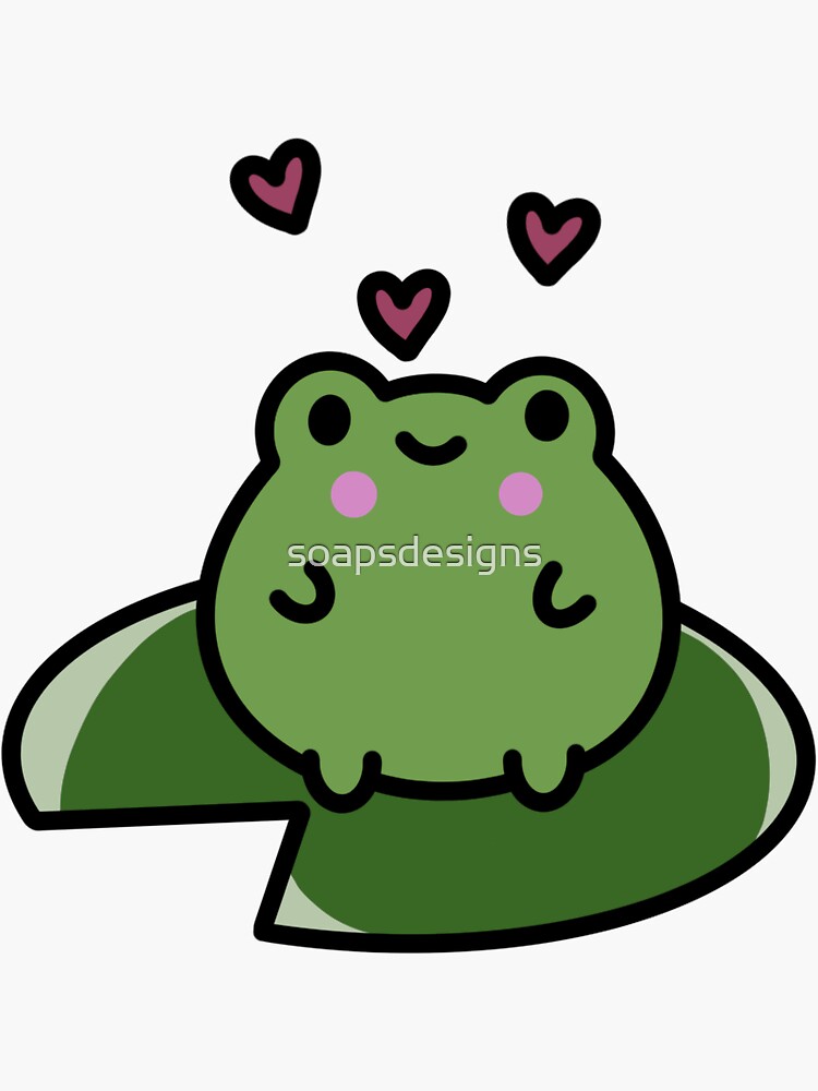 Frog Sticker for Sale by soapsdesigns
