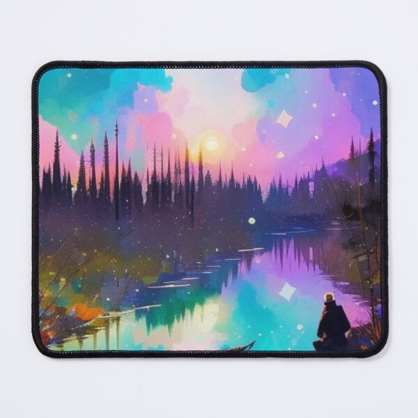 Item preview, Watercolor Starry Night Forest Hiker designed and sold by Verdant Rose Studio.