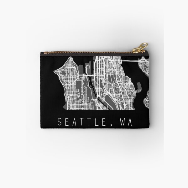 Item preview, Seattle Washington WA city map black and white designed and sold by gifts-ideas.