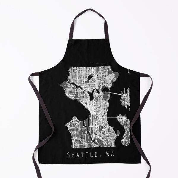 Item preview, Seattle Washington WA city map black and white designed and sold by gifts-ideas.