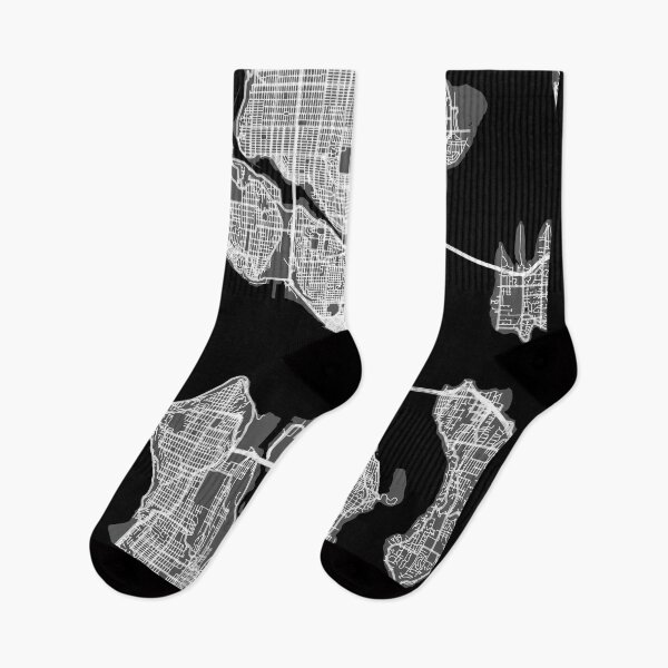 Item preview, Seattle Washington WA city map black and white designed and sold by gifts-ideas.