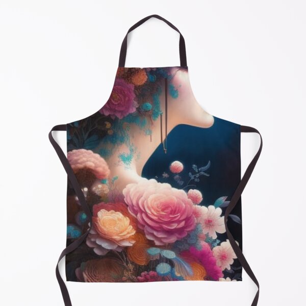 Item preview, Floral Head Portrait of a Woman designed and sold by Verdant Rose Studio.