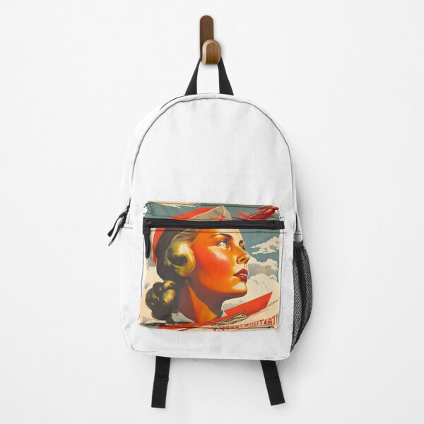 Item preview, Mujer comunista de la unión soviética y cartel de avión a reacción. designed and sold by ARTeez⭐️⭐️⭐️⭐️⭐️.