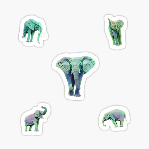 Amazing Elephant Pattern - Pink -  Available on socks mugs shirts stickers and more Sticker