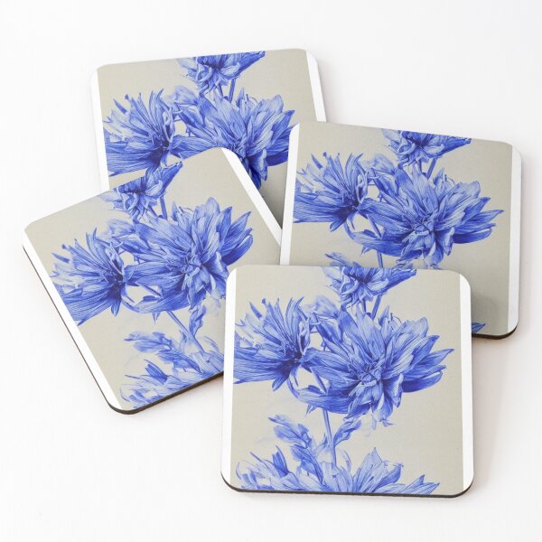 Item preview, Blue Ink Floral Illustration designed and sold by Verdant Rose Studio.