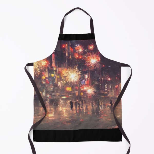 Item preview, Oil Painting of Fireworks Festival on the Street designed and sold by Verdant Rose Studio.