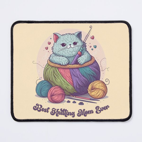 Item preview, Best Knitting Mom Ever Cat #2 designed and sold by aifuntime.