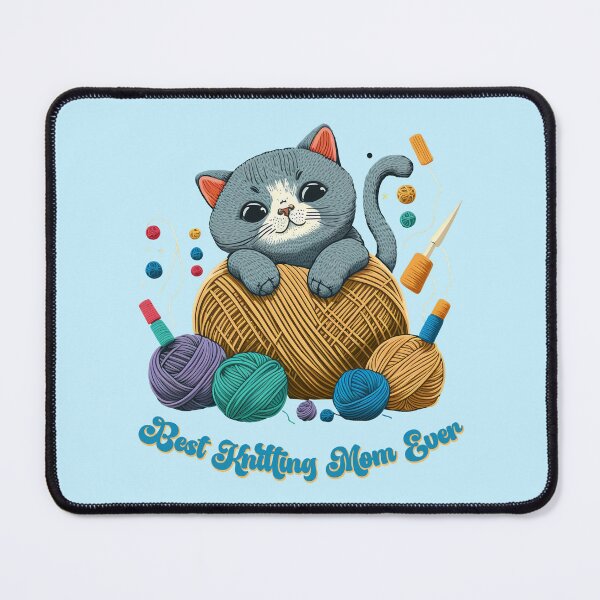 Item preview, Best Knitting Mom Ever Cat #3 designed and sold by aifuntime.