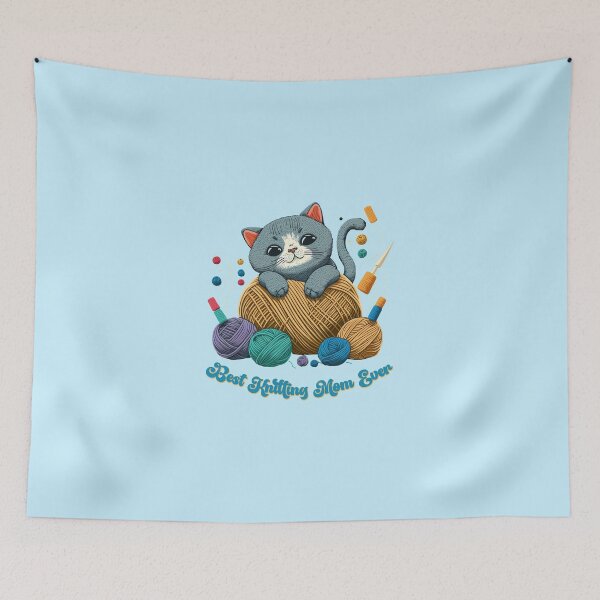 Item preview, Best Knitting Mom Ever Cat #3 designed and sold by aifuntime.