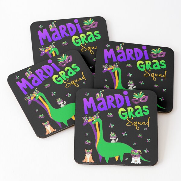 Item preview, Mardi Gras Squad Funny Dinosaur Cat Gnome Corgi Mardi Gras designed and sold by r-silver.