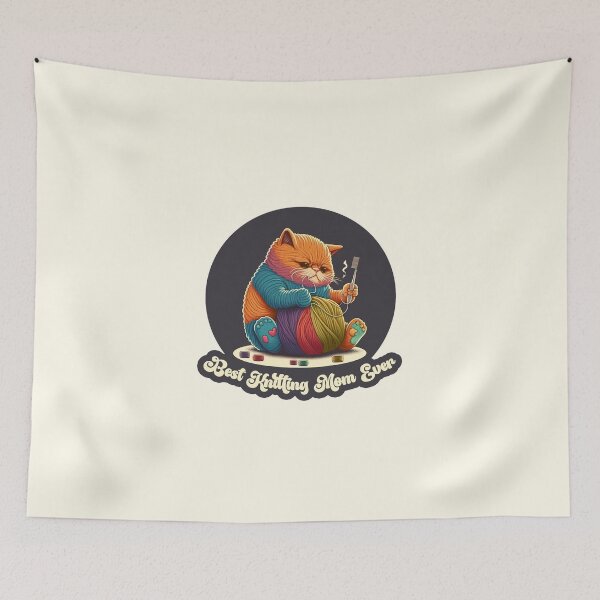 Item preview, Best Knitting Mom Ever Cat #4 designed and sold by aifuntime.