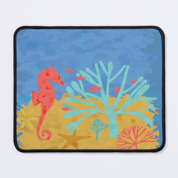 Item preview, Seabed Underwater Scene Fish Seahorse Coral  designed and sold by Anna Lemos.