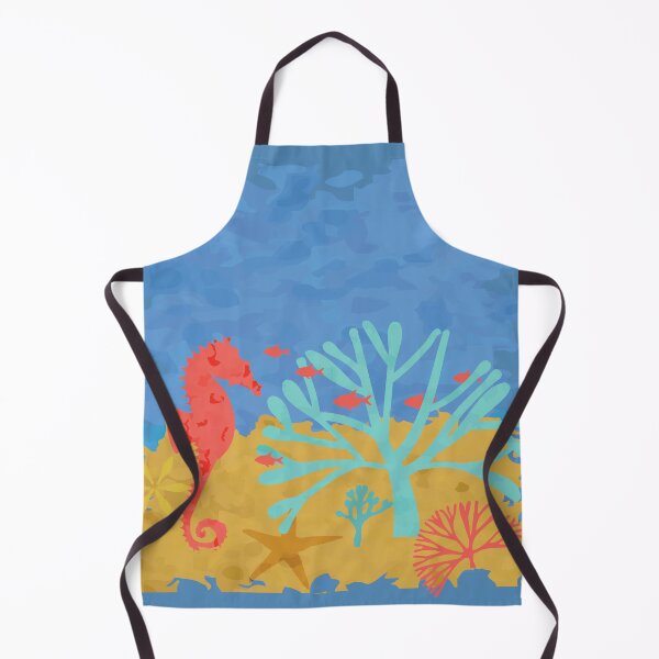 Item preview, Seabed Underwater Scene Fish Seahorse Coral  designed and sold by Anna Lemos.
